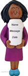 African American Girl Coffee Ornament - Personalized Ornament