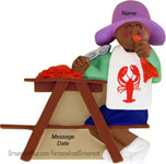African American Girl Lobster Ornament - Personalized Ornament