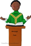 African American Priest Ornament - Personalized Ornament