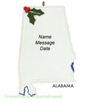 Alabama State Ornament - Personalized Ornament