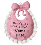 Baby Pink Bib Ornament