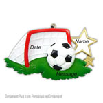 Ball and Net Soccer Ornament - Personalized Ornament