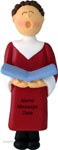 Brunette Boy Choir Singer - Personalized Ornament