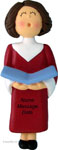 Brunette Girl Choir Ornament - Personalized Ornament