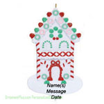 Candy House Christmas Ornament - Personalized Ornament