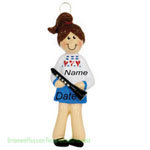 Clarinet Girl Music Ornament - Personalized Ornament
