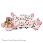 Daddy's Little Girl Ornament - Personalized Ornament
