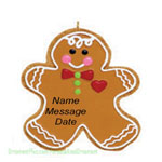Gingerbread Cookie Ornament - Personalized Ornament