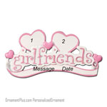 Girlfriends Two Word Ornament - Personalized Ornament