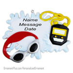 Goggles Swimming Ornament - Personalized Ornament