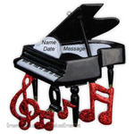 Grand Piano Music Ornament - Personalized Ornament