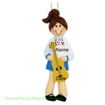 Guitar Girl Music Ornament - Personalized Ornament