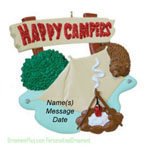 Happy Campers Tent Ornament - Personalized Ornament