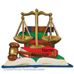 Lawyer with Gavel Ornament - Personalized Ornament