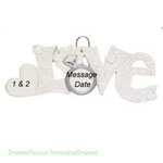 Love Engagement Ring ornament - Personalized Ornament