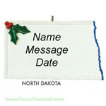 North Dakota Ornament - Personalized Ornament