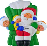 Santa with 3 Kids