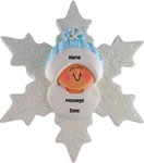 Baby Blue Hat on Snowflake