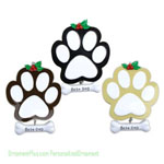 Paw Print Dog Ornament - Personalized Ornament