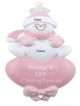 Pink Baby Girl First Christmas