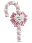 Pink Heart Candy Cane