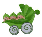 Three Peas in a Pod Baby Carriage