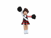 Black Cheer Pom Pom Brunetter