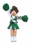 Green Cheer Pom Pom Brunette