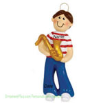 Saxophone Boy Music Ornamen - Personalized Ornament