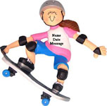 Skateboard Girl Brunette