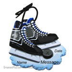 Skates with Puck Hockey Ornament - Personalized Ornament
