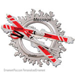 Skis and Poles Skiing Ornament - Personalized Ornament