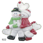Kissing Snowmen Family