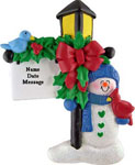 Snowman with Lamp Post