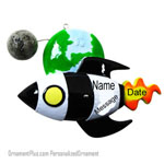 Space Rocket Ornament - Personalized Ornament