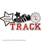 Track Word Ornament - Personalized Ornament