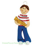 Trumpet Boy Music Ornament - Personalized Ornament