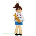 Trumpet Girl Music Ornament - Personalized Ornament
