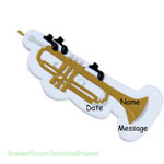 Trumpet Music Ornament - Personalized Ornament