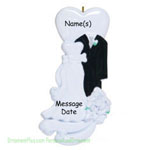 Tuxedo and Gown Wedding Ornament - Personalized Ornament