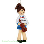 Violin Girl Music Ornament - Personalized Ornament