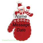red mitten ornament - Personalized Ornament